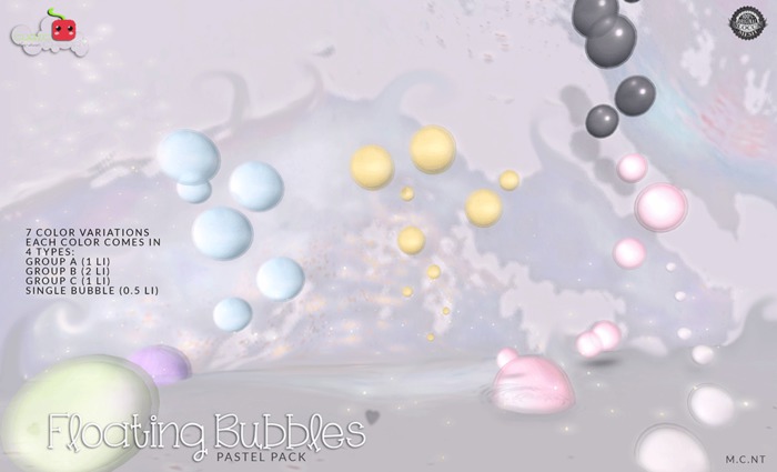 [Cubic Cherry] {Floating bubbles} pastel pack