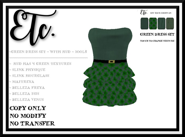 Etc. Green Dress Set With HUD