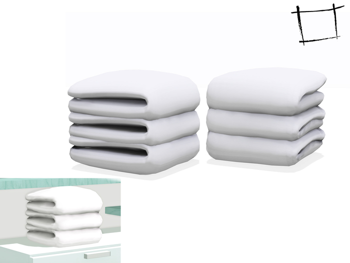 Full Perm Mesh Folded Towels Pile Shape