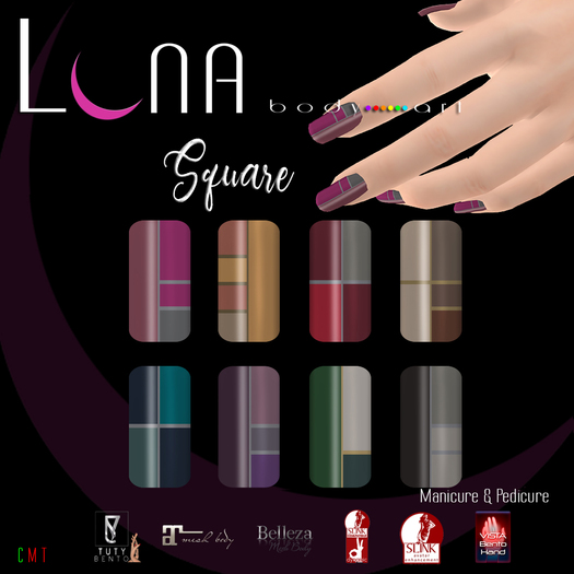 .::LUNA::. Body Art - Square  - Nails
