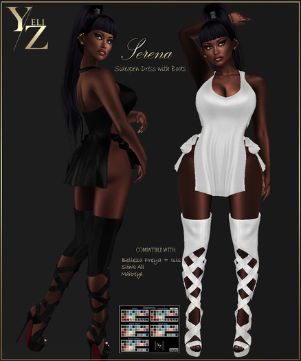 YELIZ MESH "SERENA" DRESS w. BOOTS and HUD -DEMO-