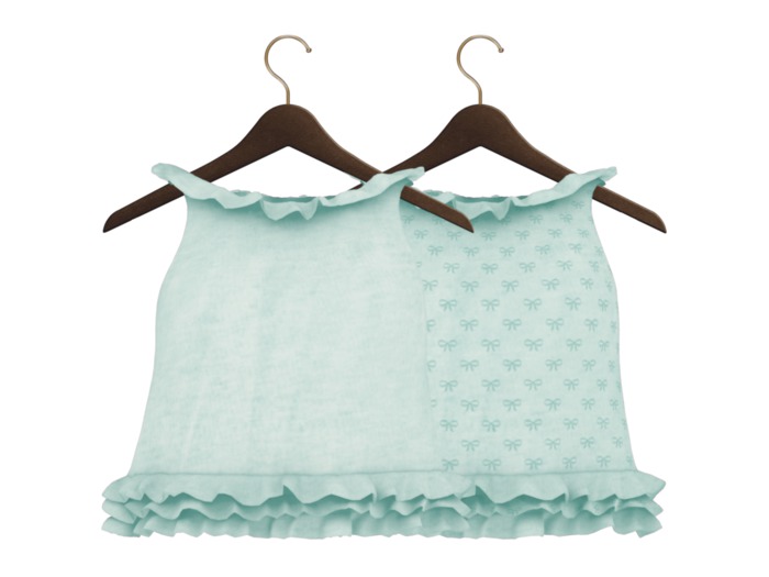 {PL} Ruffle Vest Tops (Mint)