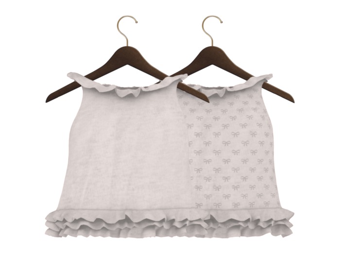 {PL} Ruffle Vest Tops (Grey)
