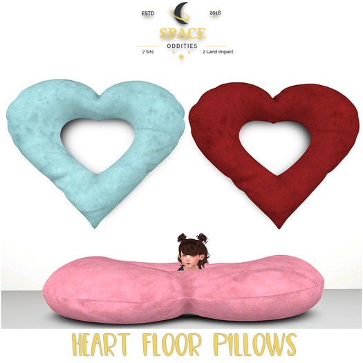 Space Oddities -  Heart Floor Pillows ADD ME