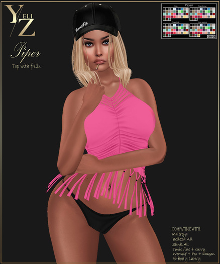 YELIZ MESH "PIPER" TOP with HUD