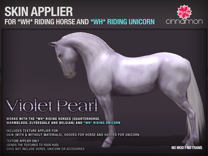 *CINNAMON* WHRU&WHRH- Violet Pearl -BOX (add me)