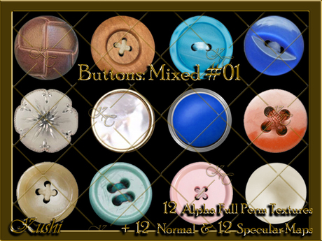 Second Life Marketplace - Buttons: Mixed #01 Textures