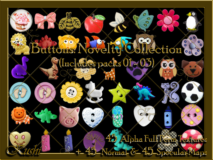 Buttons: Novelty Collection Textures