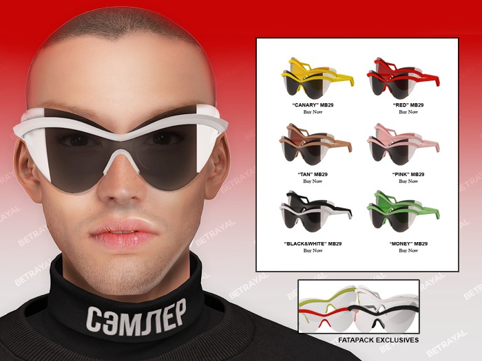 BETRAYAL. YELLOW (CANARY) MB29 Shield Glasses [RESIZE]