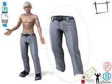 Dae Obj FBX Men's Tough Gray Pants Trousers Signature Gianni, Gamit, Adin, Jake, Slink, Onupup