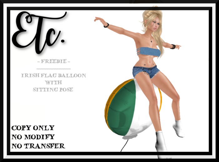 FREEBIE - IRISH FLAG BALLOON