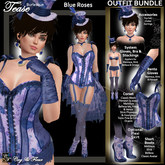 C&F Tease Burlesque Outfit Bundle 2 - BLUE ROSE
