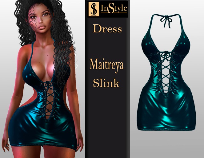 InStyl- Dress Turquoise - (Maitreya ,Slink) 