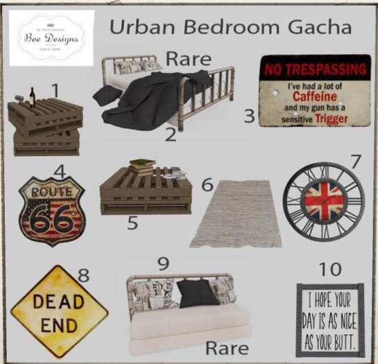 Bee Designs Urban Bedroom gacha 5