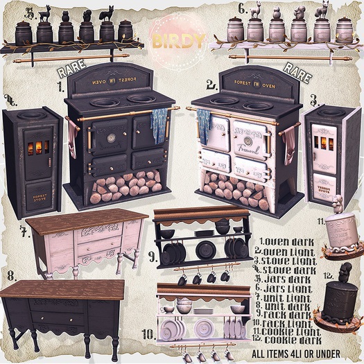 Birdy - Forest Kitchen - Oven - Light - RARE
