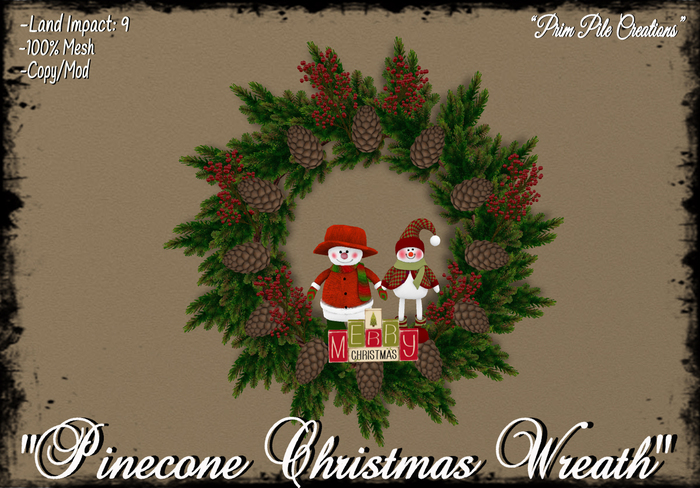 ~PPC~ Pinecone Christmas Wreath  