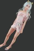 gacha outfit 515 nomi offshoulder romper - pr!tty - Hippie - hair, ingenue flats