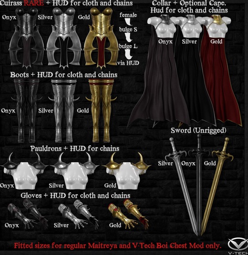 [V-Tech]Dark Knight - Pauldrons[Gold]