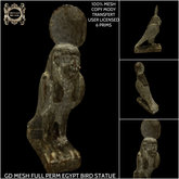 GD MESH FULL PERM EGYPT BIRD STATUE