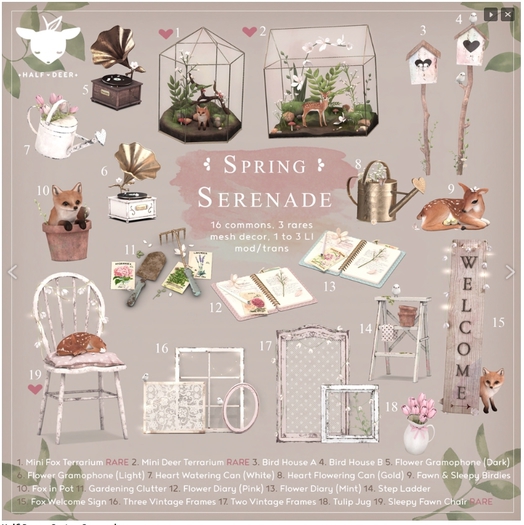 +Half-Deer+ Spring Serenade - Sleepy Fawn Chair RARE