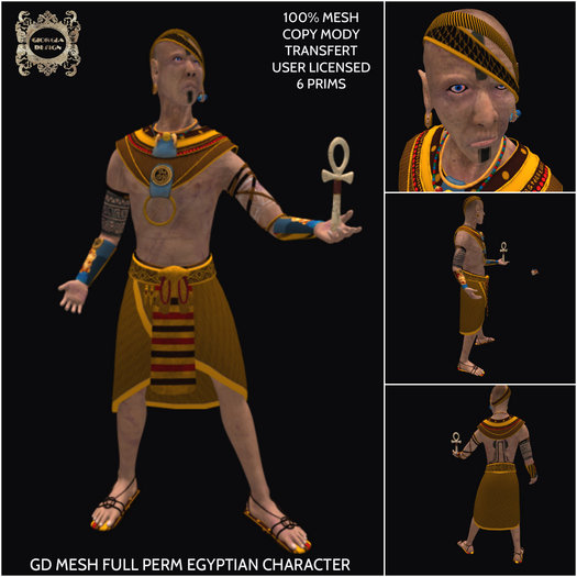 GD MESH FULL PERM EGYPTIAN CHARACTER