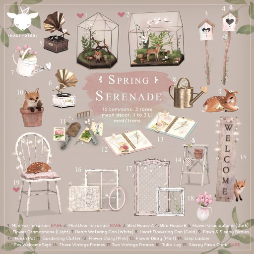 +Half-Deer+ Spring Serenade - Heart Watering Can (Gold)