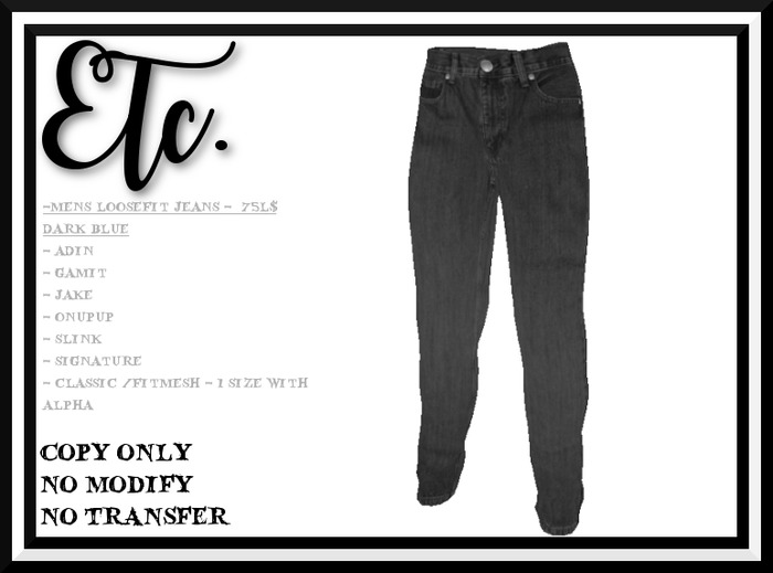 DEMO Etc. Mens Loosefit Jeans -