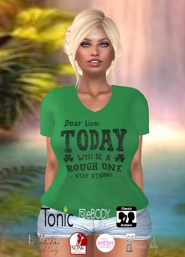 ~MW~ Dear Liver Green Female T-shirt