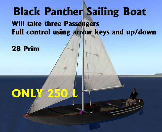 Black Panther Sail Boat (Boxed)
