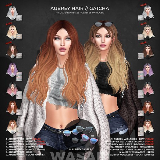 Wasabi // Aubrey Mesh Hair - Reds