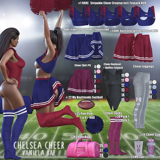 #27 *Vanilla Bae* {Chelsea} Cheer Bag - Blue