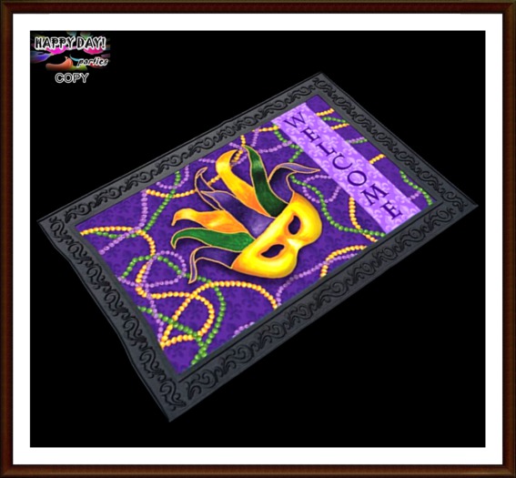 Mardi Gras - Welcome Rug