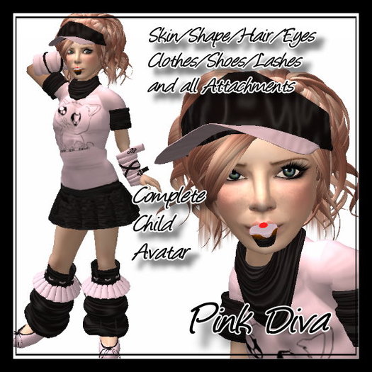 Pink Diva Complete Child Avatar