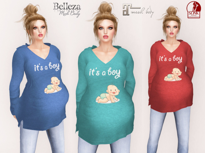 Lovers : Maternity : Hoodie Tunic : it's a boy