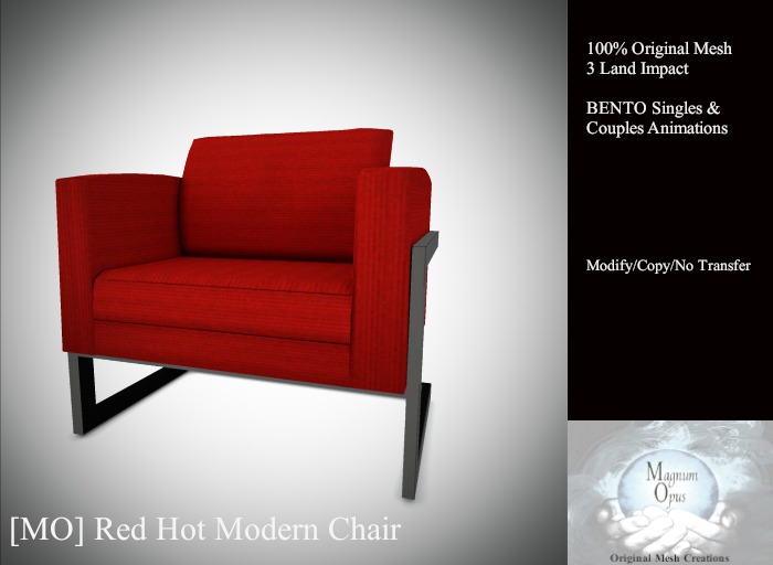 [MO]Red Hot Modern Chair (Boxed)