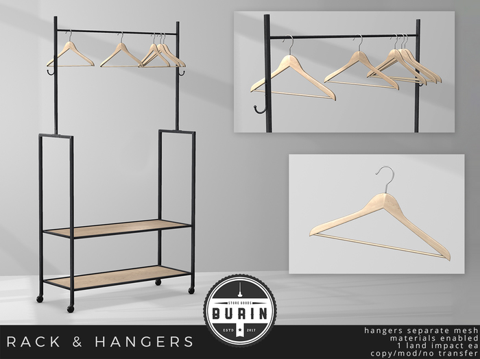 Burin: Clothes Rack & Hangers