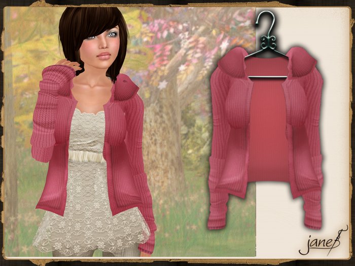 JANE - warm embrace cardigan.strawberry