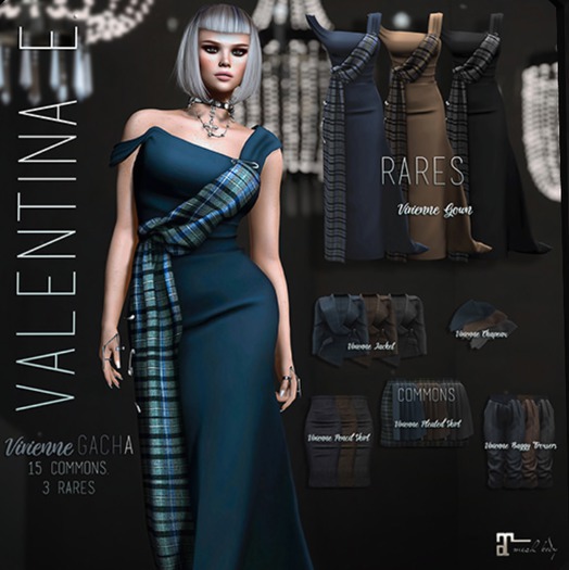 :V.e. Vivienne GACHA Trousers Navy COMMON