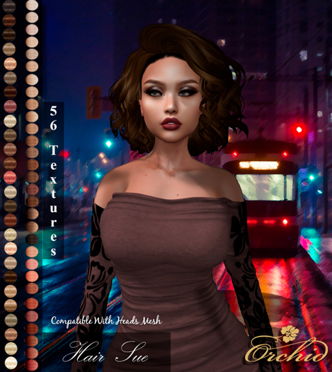 Hair Sue HUD*ORCHID*(Wear me)