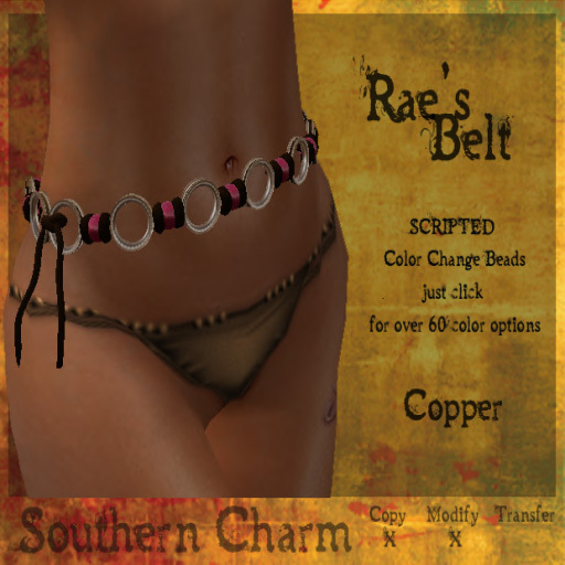 {SC} Rae's Belt Copper  Color Change Beads *Boxed*