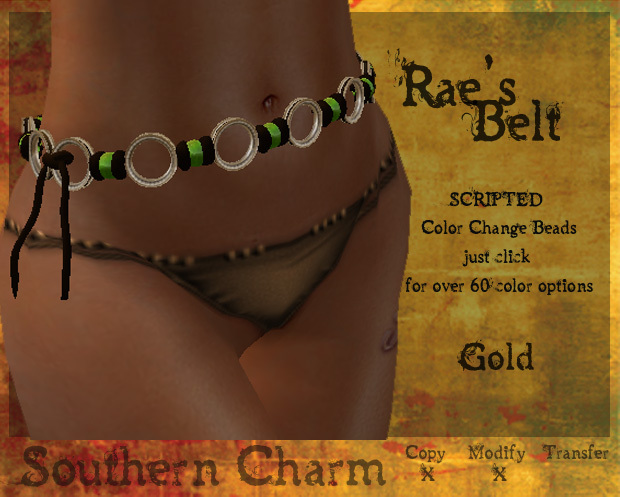 {SC} Rae's Belt Gold Color Change Beads *Boxed*