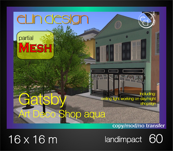 Gatsby Art Deco Shop Aqua