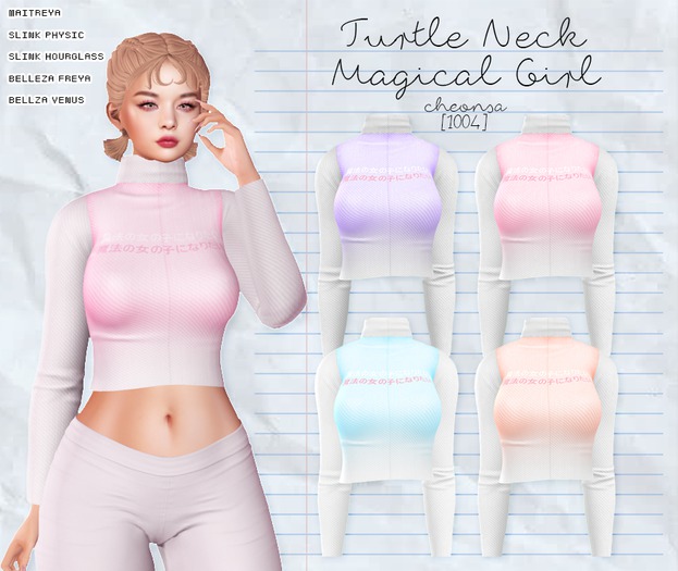 Cheonsa [1004] Turtle Neck Blue