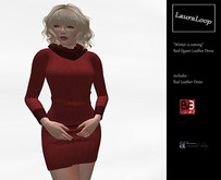LauraLoop Red Queen Leather Dress Maitreya EVE pulpy & slim