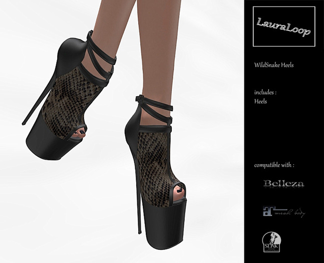 LauraLoop WildSnake Heels