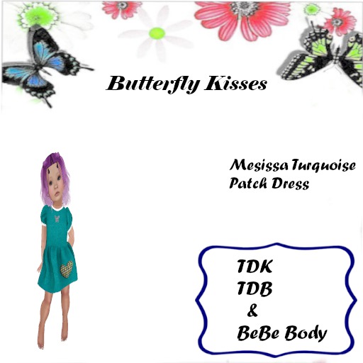 .:.BK.:. Melissa Turquoise Patch Dress