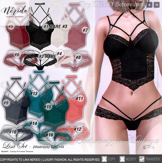 #5~Nerido~ Top Lisa (Maitreya)-Red