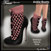 C&F Tease Valentine Ankle Boots - Pink Hearts