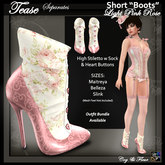 C&F Tease Valentine Ankle "Boots" - LT Pink Roses