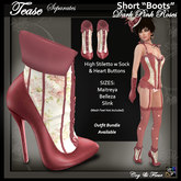 C&F Tease Valentine Ankle "Boots" - DK Pink Stripe